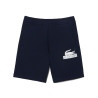 SHORT LACOSTE EN MOLLETON DE COTON BLEU MARINE
