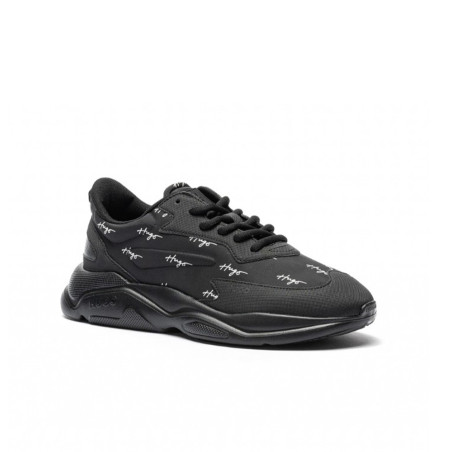 BASKETS NOIRES AVEC LOGOS MANUSCRITS