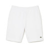 SHORT HOMME LACOSTE EN MOLLETON GRATTÉ DE COTON BIOLOGIQUE BLANC