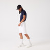 SHORT LACOSTE MOLLETON GRATTÉ DE COTON BIOLOGIQUE BLANC