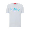 T-SHIRT BLANC DULIVIO_U232 HUGO EN COTON BIOLOGIQUE À LOGO IMPRIMÉ EN RELIEF