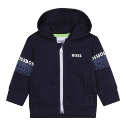 CARDIGAN À CAPUCHE BOSS BÉBÉ BLEU MARINE
