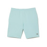 SHORT HOMME LACOSTE EN MOLLETON GRATTÉ DE COTON BIOLOGIQUE VERT PASTEL