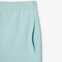 SHORT HOMME EN MOLLETON GRATTÉ DE COTON BIOLOGIQUE VERT PASTEL