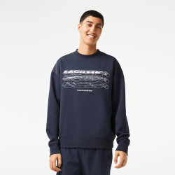 Sweatshirt SH5540 Lacoste bleu marine avec marquages