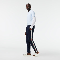 PANTALON DE SURVÊTEMENT HOMME LACOSTE TENNIS REGULAR FIT BLEU MARINE ET BLANC