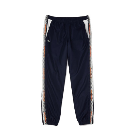 PANTALON DE SURVÊTEMENT HOMME LACOSTE TENNIS REGULAR FIT BLEU MARINE ET BLANC