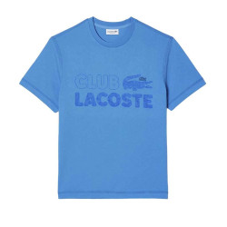 T-SHIRT HOMME RELAXED FIT AVEC MARQUAGE EN COTON BIOLOGIQUE BLEU