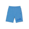 SHORT ENFANT LACOSTE AVEC MARQUAGE EN MOLLETON DE COTON BIOLOGIQUE BLEU