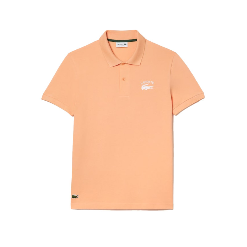 Polo PH9535 Lacoste orange regular fit en coton stretch avec broderie