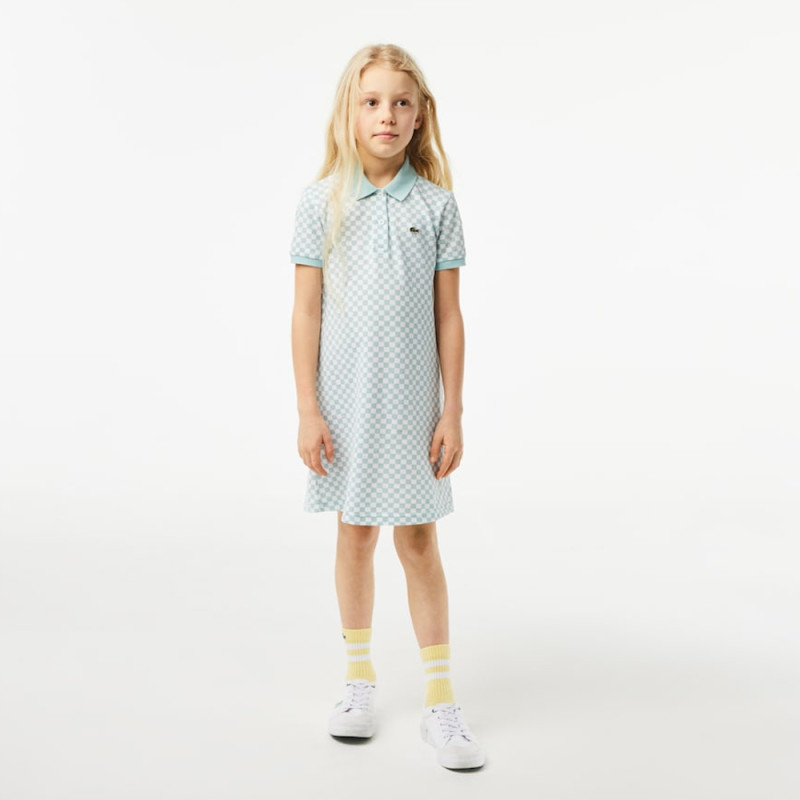 ROBE DAMIER VERTE ENFANT LACOSTE