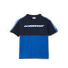 T-SHIRT BLEU ENFANT COLOR-BLOCK LACOSTE AVEC BANDES CONTRASTÉES