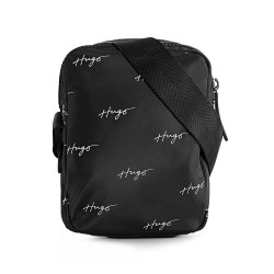 SACOCHE NOIRE AVEC LOGO MANUSCRIT ETHON 2.0 F_NS ZIP HUGO