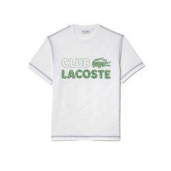 T-SHIRT HOMME LACOSTE RELAXED FIT AVEC MARQUAGE EN COTON BIOLOGIQUE BLANC