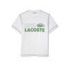 T-SHIRT HOMME LACOSTE RELAXED FIT AVEC MARQUAGE EN COTON BIOLOGIQUE BLANC