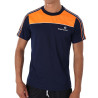 T-SHIRT SERGIO TACCHINI LISTA PL BLEU MARINE ET ORANGE