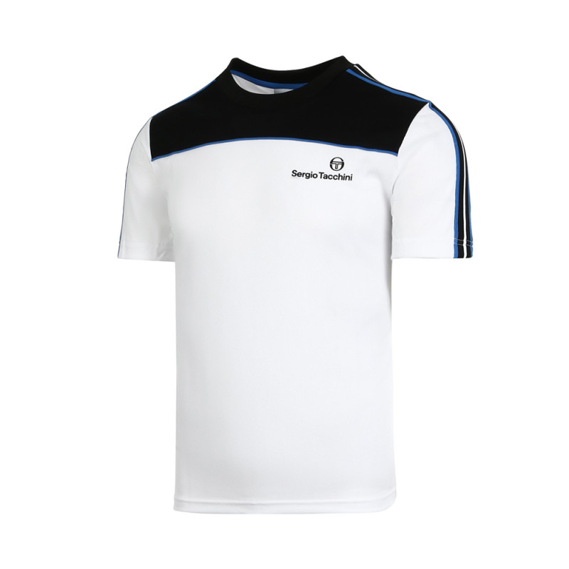 T-SHIRT SERGIO TACCHINI LISTA PL BLANC BLEU