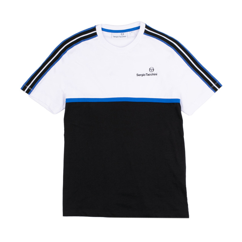 T-SHIRT SERGIO TACCHINI LISTA CO BLANC NOIR