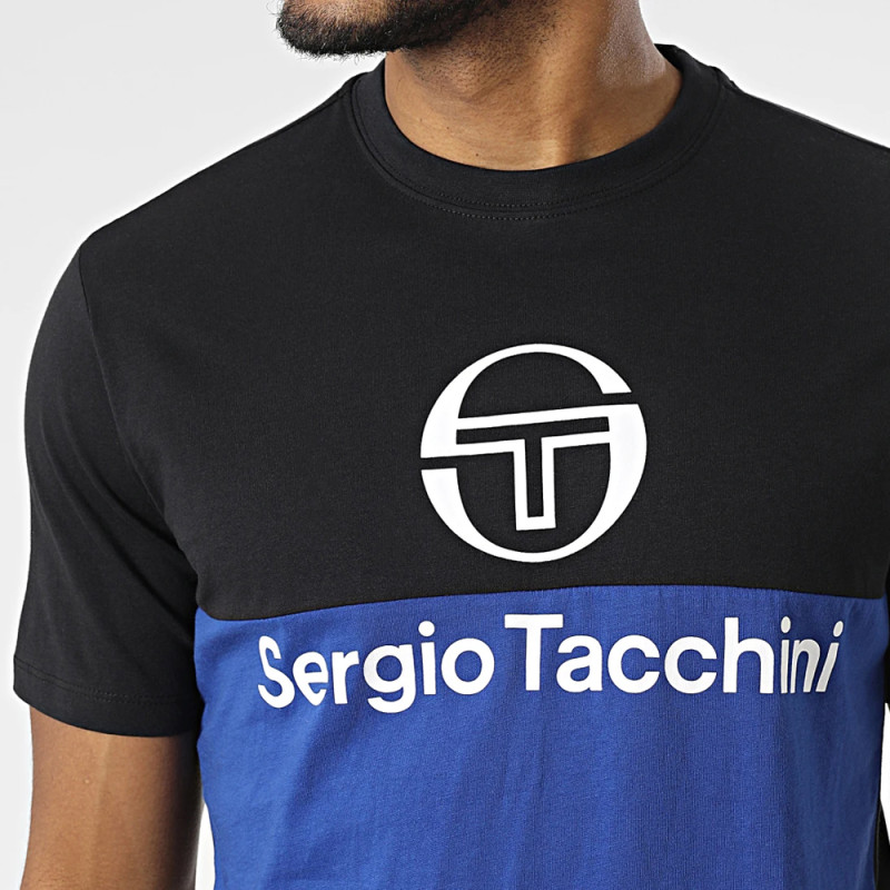 T-SHIRT SERGIO TACCHINI NOIR ET BLEU