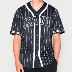 T-SHIRT KARL KANI SERIF BASEBALL SHIRT NOIR