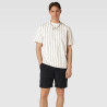 KARL KANI SMALL SIGNATURE PINSTRIPE TEE BEIGE