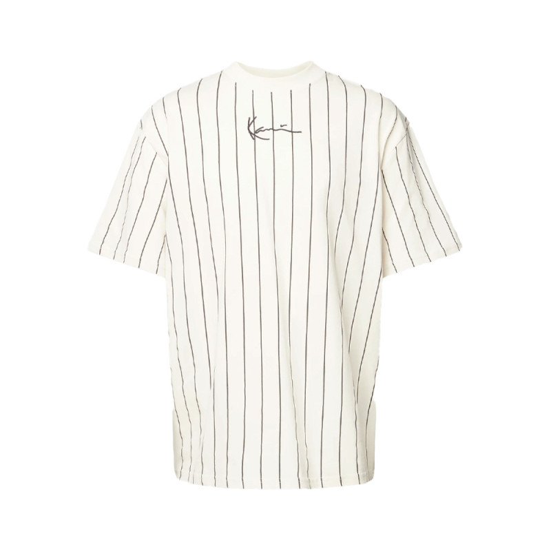 T-SHIRT KARL KANI SMALL SIGNATURE PINSTRIPE TEE BEIGE