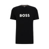 T-SHIRT RN BOSS NOIR EN COTON BIOLOGIQUE À LOGO CONTRASTANT