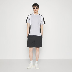 T-SHIRT REGULAR FIT GRIS TRICOLORE COLOR-BLOCK LACOSTE