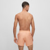 SHORT DE BAIN HUGO ORANGE EN TISSU RECYCLÉ