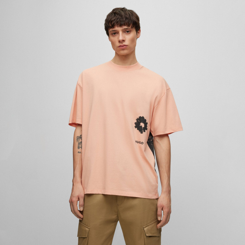 T-SHIRT 50495020 630 DIORÉ HUGO À MOTIFS