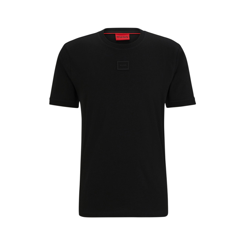 T-SHIRT 50495635 NOIR DIRAGOLINO_C HUGO AVEC BADGE LOGO TON SUR TON