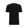 T-SHIRT 50495635 NOIR DIRAGOLINO_C HUGO AVEC BADGE LOGO TON SUR TON