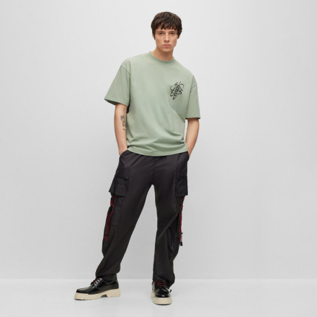 T-SHIRT 50493447 330 DENEVADA HUGO OVERSIZE À MOTIF ARTISTIQUE STREETWEAR