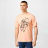 T-SHIRT ROSE SAUMON 50494012 DAPUSENI HUGO À MOTIF GRAFFITIS