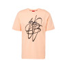 T-SHIRT ROSE 50494012 DAPUSENI HUGO EN JERSEY DE COTON À MOTIF ARTISTIQUE GRAFFITIS