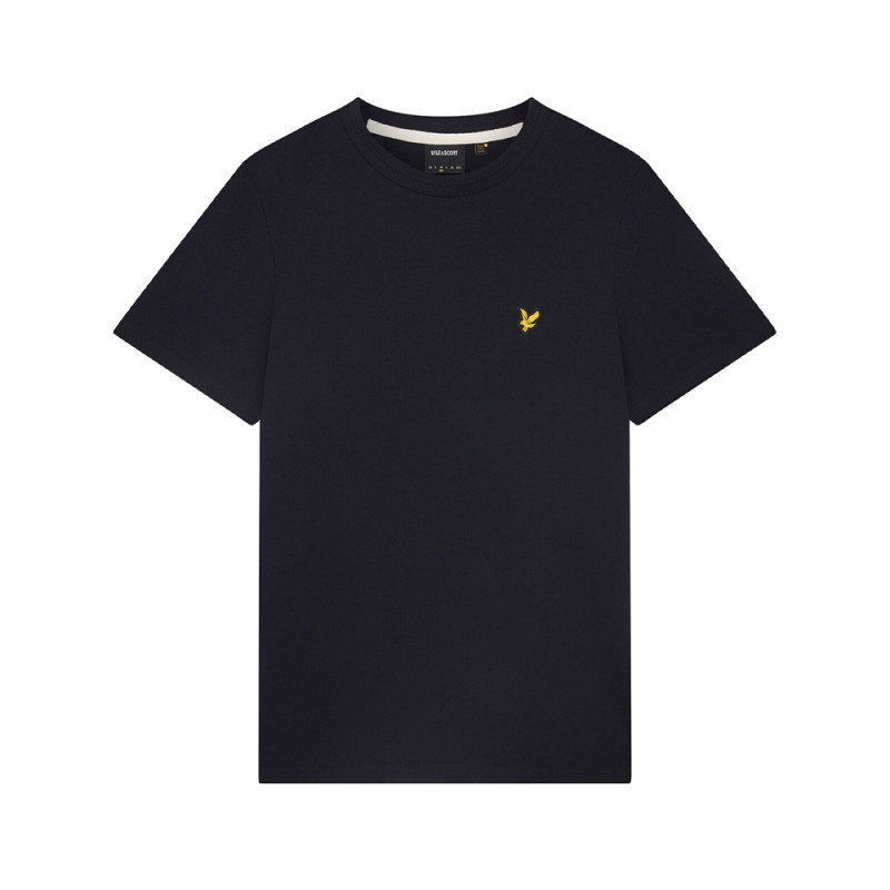 T-SHIRT LYLE & SCOTT CREST TIPPED BLEU MARINE