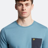 T-SHIRT LYLE & SCOTT POCKET BLEU