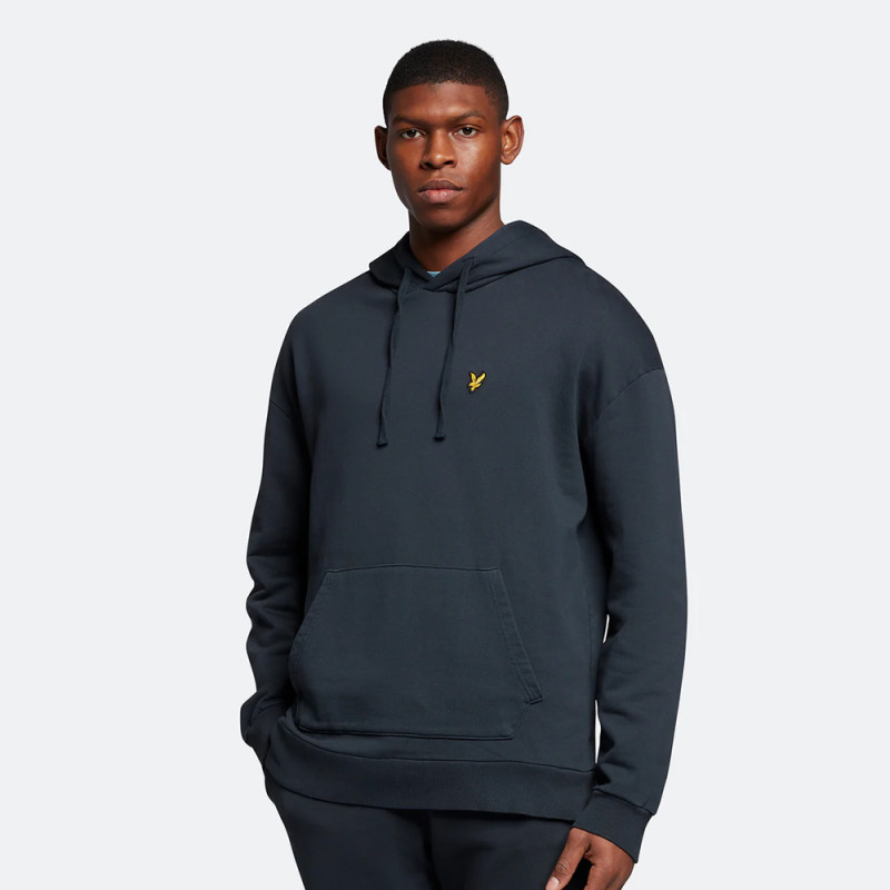 SWEAT A CAPUCHE OZONE WASH LYLE & SCOTT BLEU MARINE