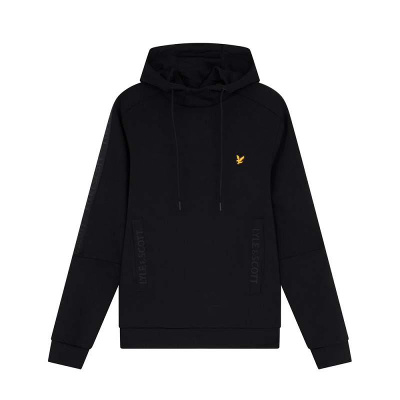 SWEAT A CAPUCHE POCKET BRANDED LYLE & SCOTT NOIR