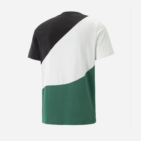 PUMA POWER CAT TEE NOIR VERT