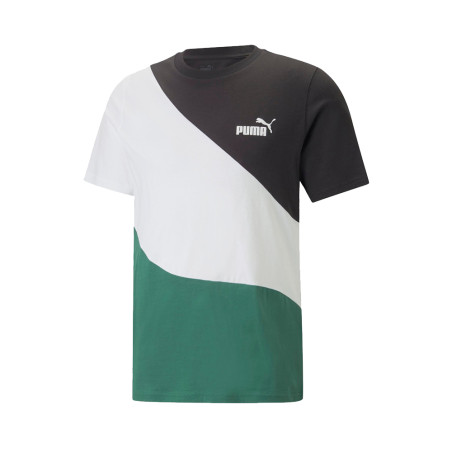 T-SHIRT PUMA POWER CAT TEE NOIR VERT