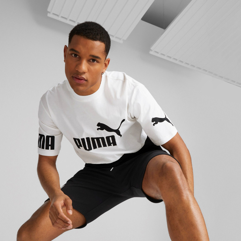 T-SHIRT PUMA POWER TEE NOIR BLANC