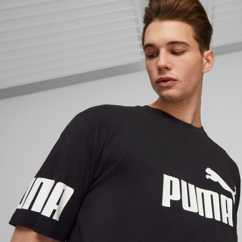T-SHIRT PUMA POWER COLORBLOCK TEE NOIR