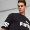 T-SHIRT PUMA POWER COLORBLOCK TEE NOIR