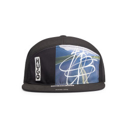 CASQUETTE NOIRE LARS-PP HUGO AVEC IMPRIMÉ GRAFFITIS