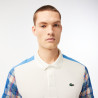 POLO BLANC COLOR-BLOCK LACOSTE TENNIS