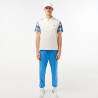POLO BLANC COLOR-BLOCK À CARREAUX LACOSTE