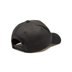 CASQUETTE NOIRE EN COTON AVEC LOGO BRODÉ DORÉ