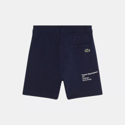 SHORT ENFANT LACOSTE BLEU MARINE AVEC LOGO BRODÉ