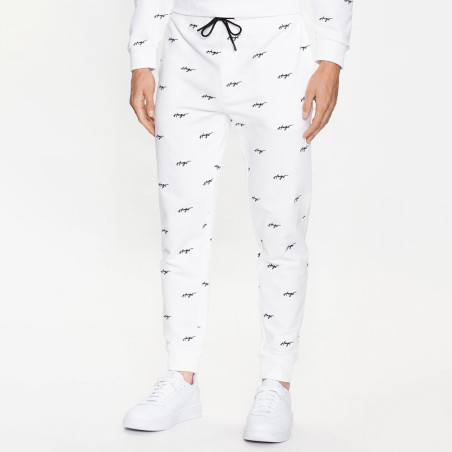 BAS DE SURVÊTEMENT EN MOLLETON DE COTON BLANC